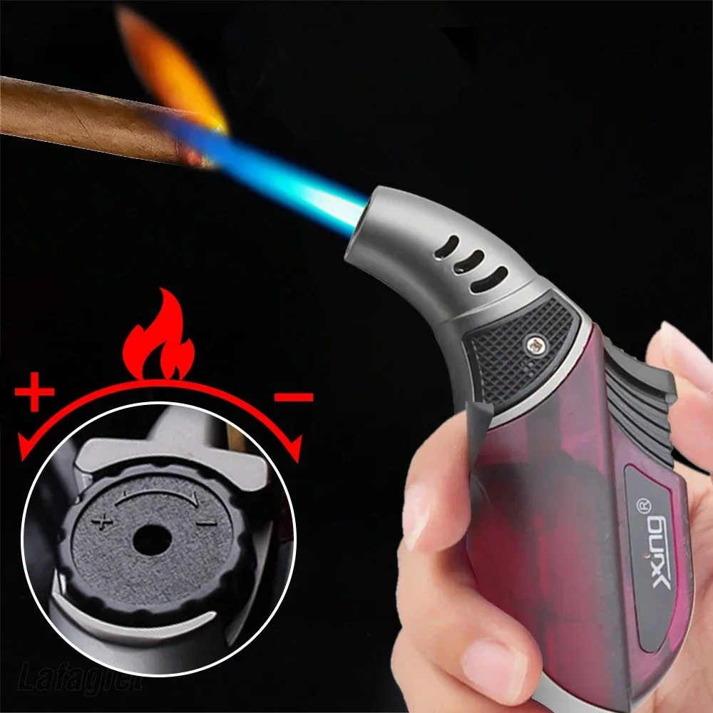 New Turbo Jet Flame Lighter Flashlight Butane Windproof Lighter Cooking Barbecue Ignition Tool Cigarette Ignition Accessories