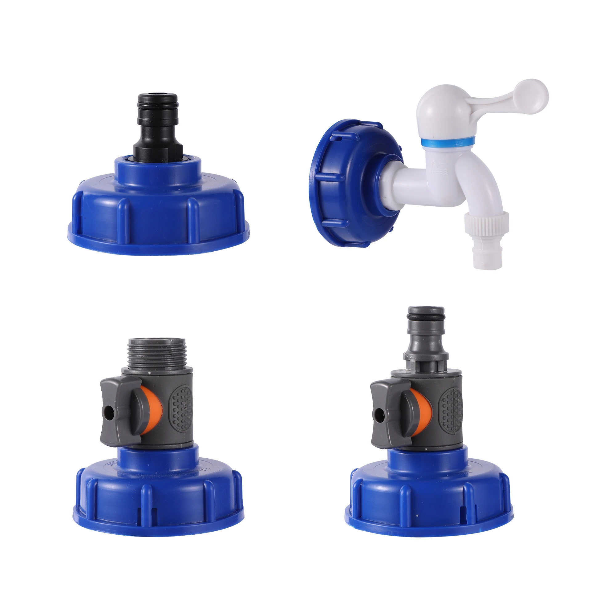 IBC Tank Adapter S60*6 Coarse Thread to 1/2'' 3/4'' Thread Water Tank Replacement Valve Garden Agriculture Irrigation Fitting