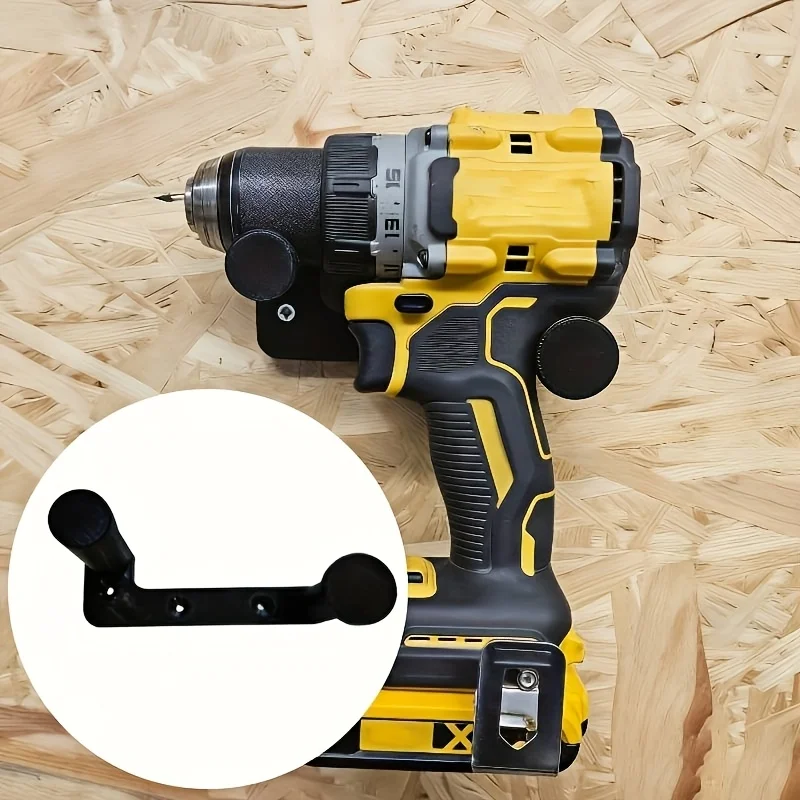 1Pc Wall Mount Drill Storage Bracket Power Tool Holder Space Saving Organizer For Garage Workshop (Screws Not Included)