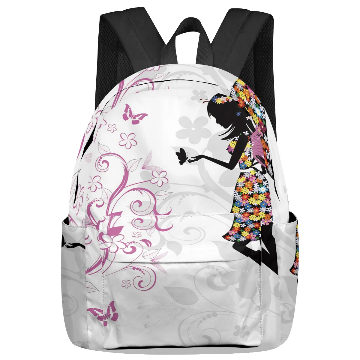 

Forest Fairy Flower Butterfly Girl Backpacks Teenagers Student School Bags Laptop Backpack Men Women Female Travel Mochila