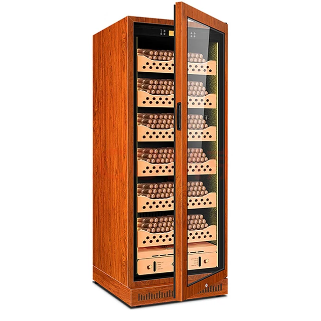 1200 Pcs Compressor Cigar Tobacco Cabinet Spanish Cedar Shelves Humidor Cooler Case for Professional Club Storage Box