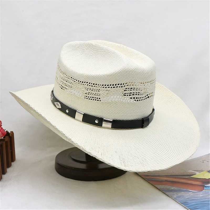 Handmade Straw Hat Western Hat Unisex Denims Hat Wide Border Hat Vintages Hat