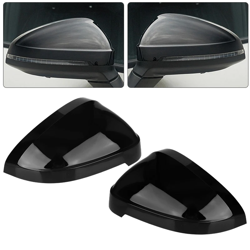

Rear View Mirror Cover Caps For A4 S4 2016 2017 2018 2019 2020 2021 2022 2023 WITHOUT Lane Assist Models Left Right Side Black