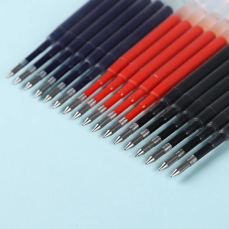 10pcs/set Plastic Ballpoint Pen Refills 99mm Length 0.5mm Pressed Writing Pen Replaceable Rods School Office Stationery Supplies