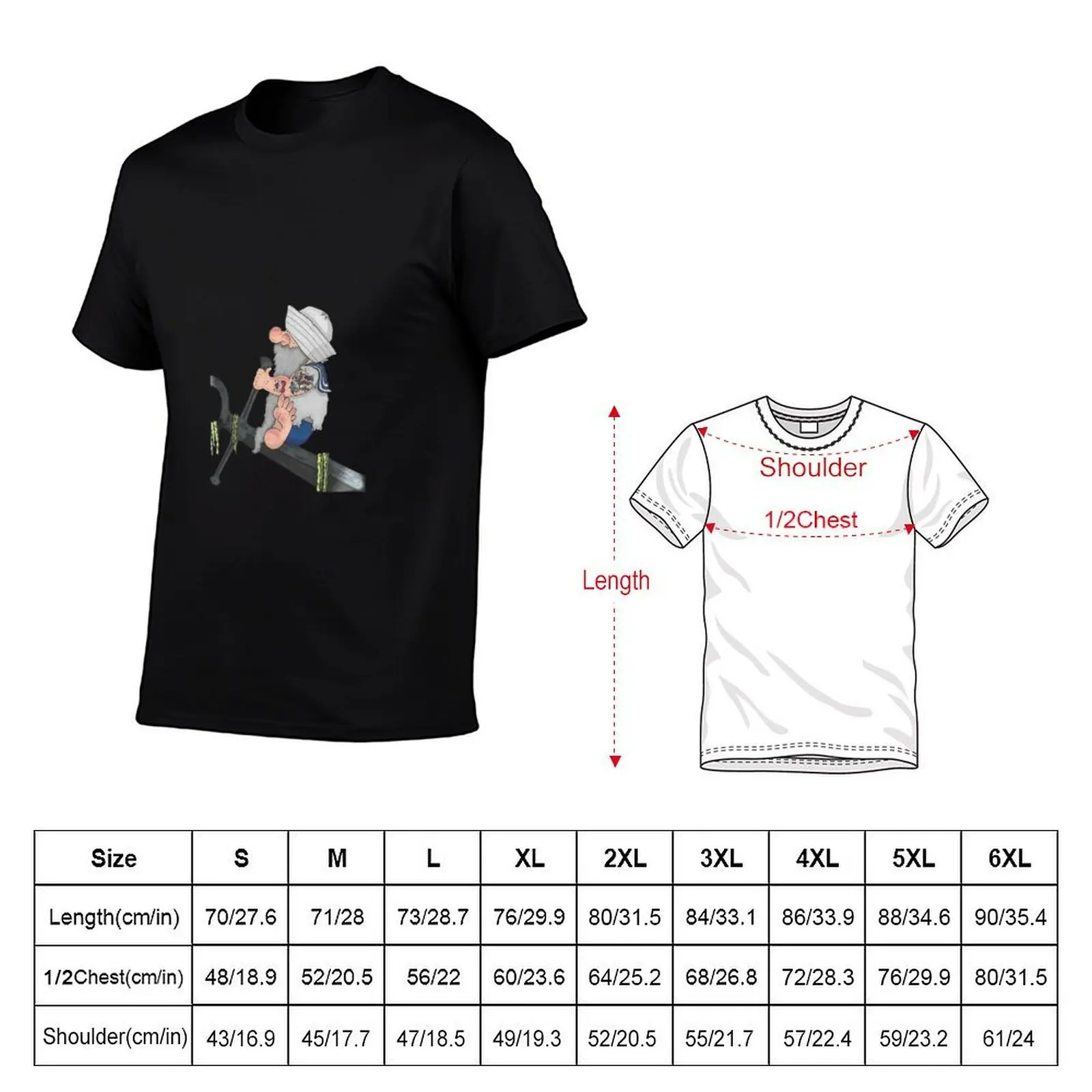 Deserted sailor T-Shirt croswit shirt man baggy shirts t shirt men