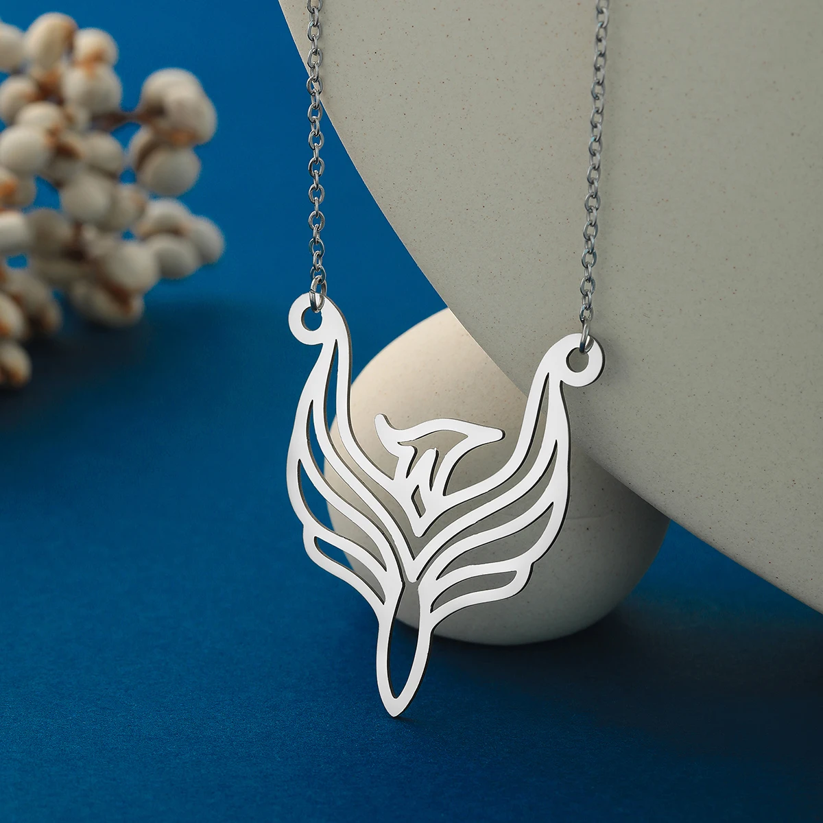 قلادة CHENGXUN-Phoenix للطيور النارية للرجال والنساء ، قلادة حيوانات ، مجوهرات الطيور ، فن الخط