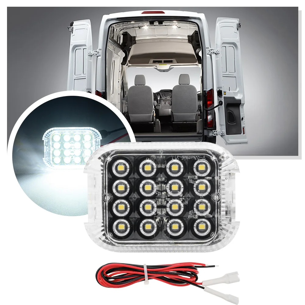 1X LED Luggage Trunk Cargo Dome Light for Ford E-Transit MK6 MK7 MK8 Panel Van Courier Connect Transit-150 250 350 HD w/harness