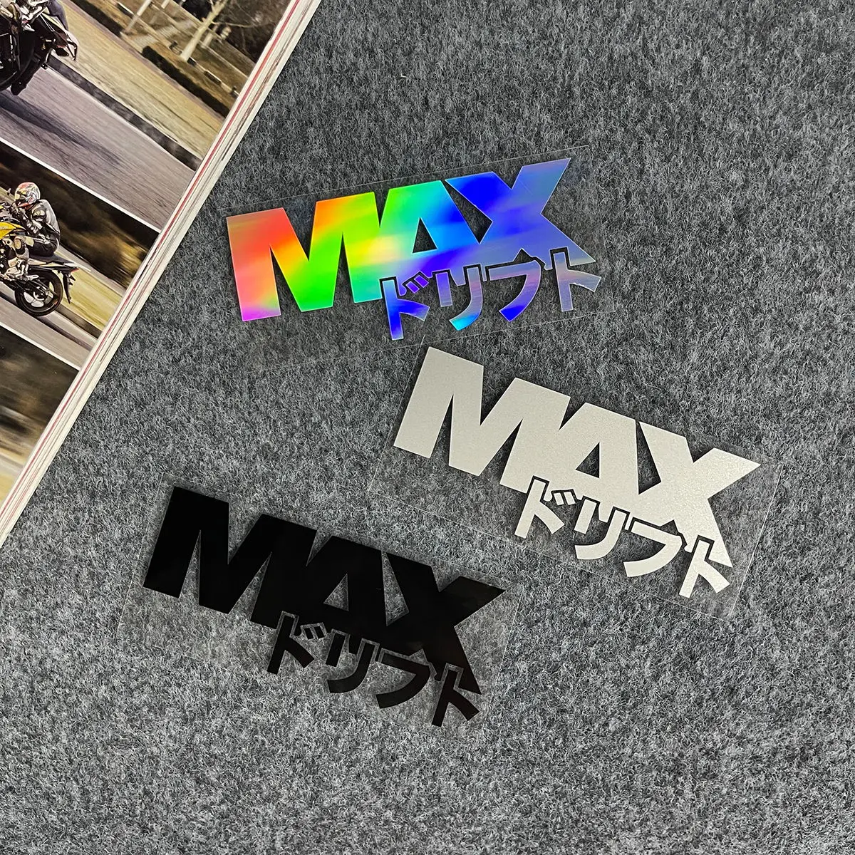 

1Pc MAX ドリフト JDM Motorcycle Stickers, Vinyl Scratch Cover Decals for Helmets