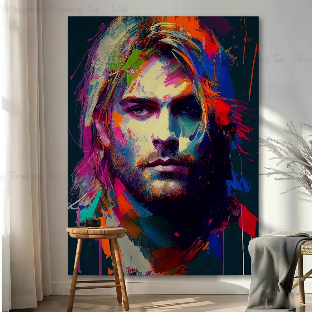 Singer Kurt Cobain Wall Tapestry Hanging Tarot Hippie Wall Rugs Dorm Wall Hanging Sheets