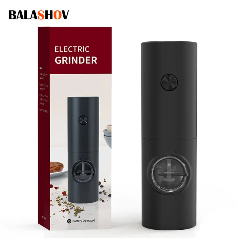 Electric Pepper Grinder Automatic Mill Pepper Salt Grinder Adjustable Coarseness Machine Pasta Ingredients Tools for Cooking