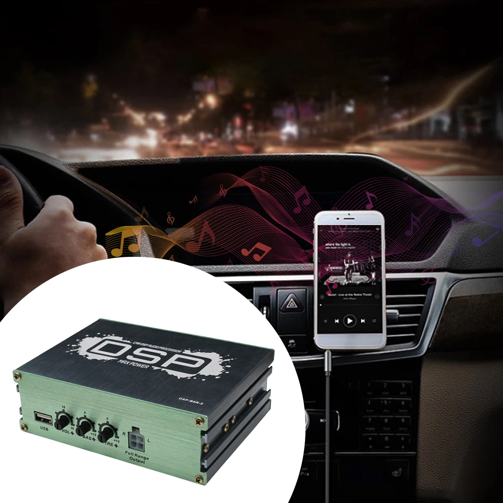 

Audio Digital Sound Processor 6-Channel Output DSP Car Equalizer Navigation Sound Quality Enhancement Effect Car Accessories