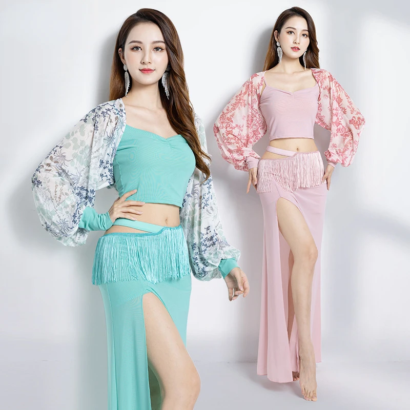 

Belly Dance Skirt Practice Clothes Long Skirt Suit Luxury Modern Dance Performance Carnaval Costumes Sexy Woman 2024 Newest