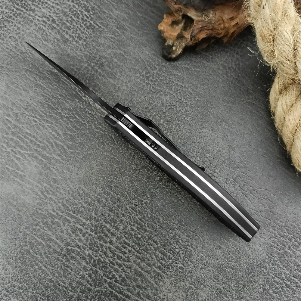 Ks 1605 faca dobrável de sobrevivência de caça, lâmina 8cr13mov, cabo de fibra de nylon, acampamento ao ar livre, facas de bolso de pesca, ferramenta tática edc