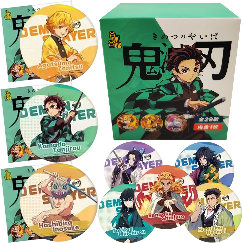 شعبية أنيمي شيطان القاتل جولة بروش الملحقات جمع المشجعين المفضلة الشكل رائعة شارة الديكور هدايا عيد الميلاد #1