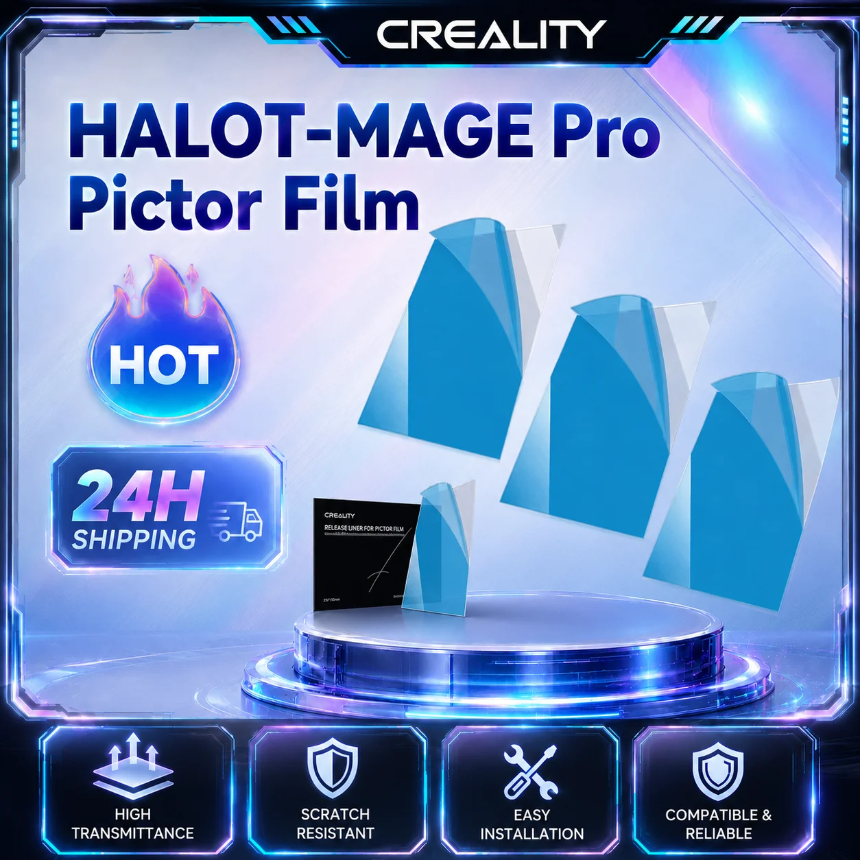 Creality Halot-mage Pro Pictor Film High Speed Release For 3d Printer Universal 10 Inch 1 Roll 10 Inch 3d Printer Release Film