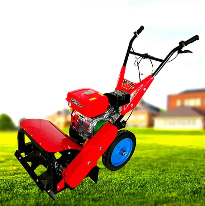 Small agricultural tiller Hand-pushed gasoline lawn mower Orchard trencher Gasoline tiller Household tiller