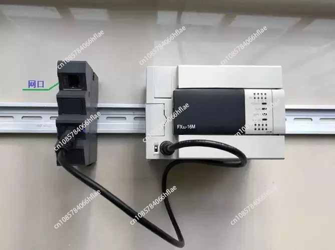 Din Rail ETH-FX PLC Ethernet Adapter, FX Series FX1N FX2N FX3G FX3U Replace SC09 USB Programming Cable