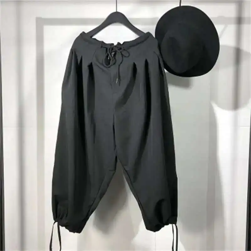 Japanese Loose Lantern Hanging Large Designer Men's Personality Dark Original Straight Tube Pants Fashion