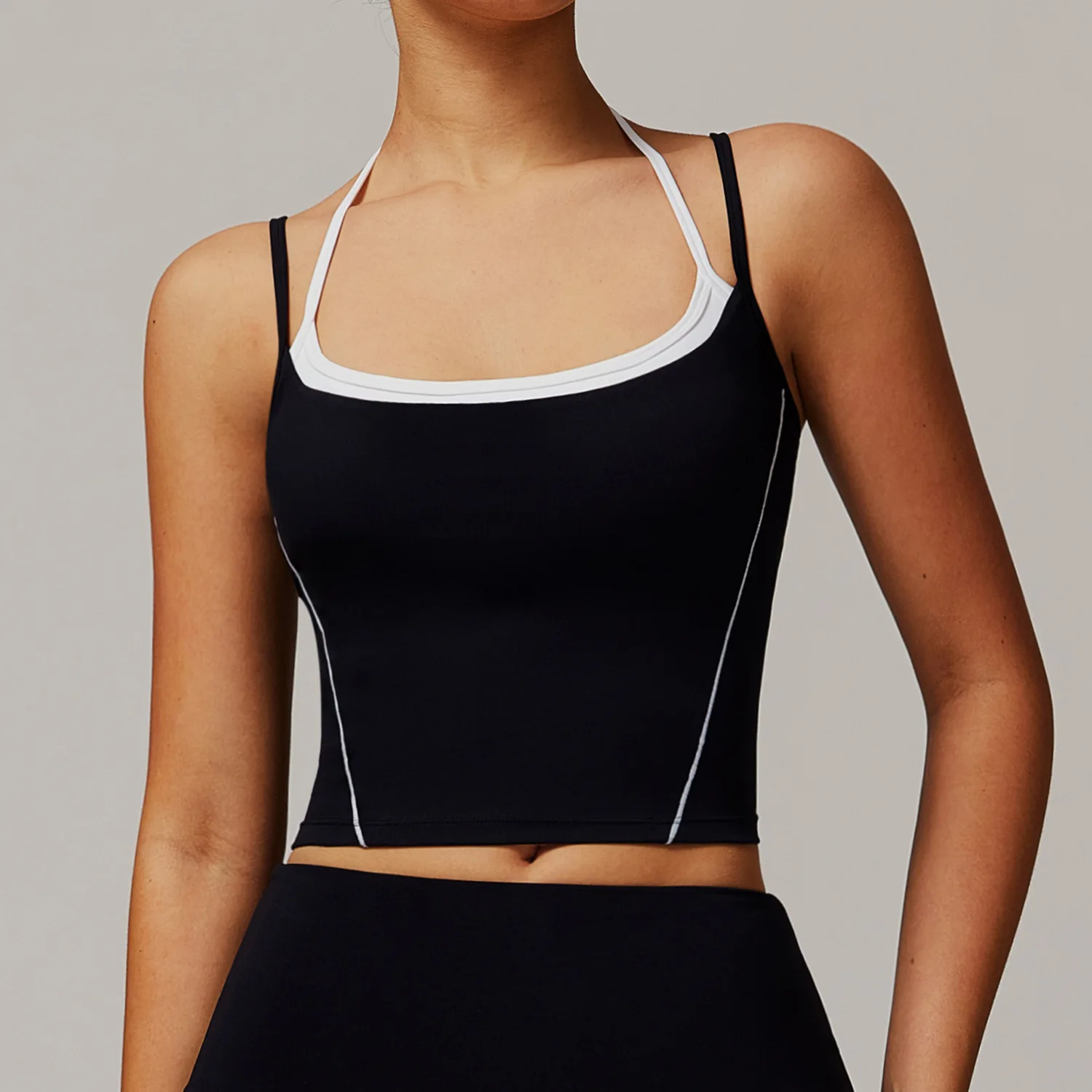 

‌Women's Tracksuits High Waist Yoga Shorts - Butt Lifting Gym Fitness Elastic Tights Naked Workout Sports Crop Top Yoga Set