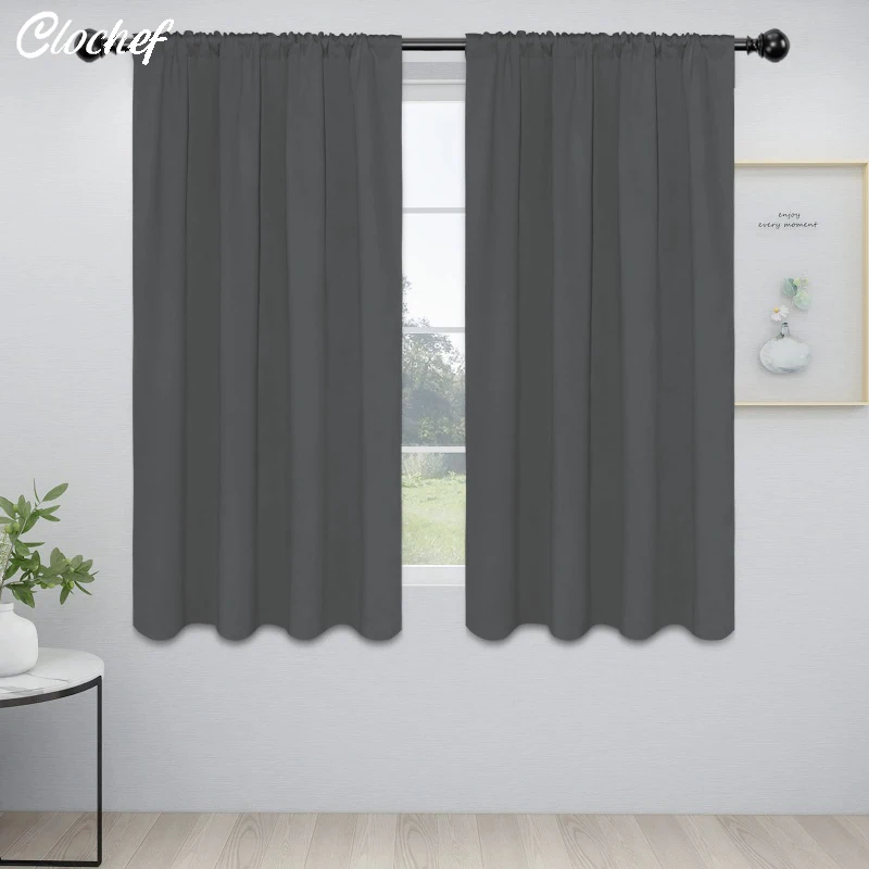 Blackout Curtains for Room Darkening Grommet, Monochromatic, Thermal Insulated Privacy Protection Window Drapes for Bedroom 1 Pc