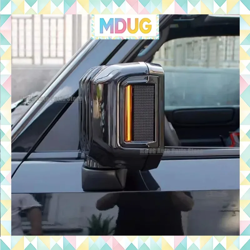 MDUG Car Rearview Mirror Cover Fit For Toyota Land Cruiser Prado LC250 2024 Auto Reflector Cover Protective Shell Car Accessorie