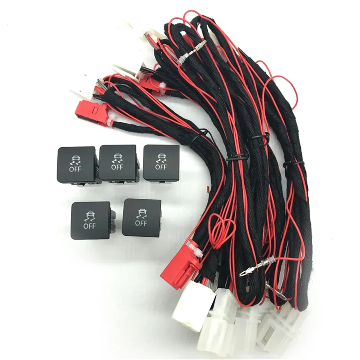 5 مجموعة سيارة ESP OFF ASR TCS التبديل التحكم في الجر المضادة للانزلاق زر مع كابل الأسلاك تسخير للجولف MK6 6 #3