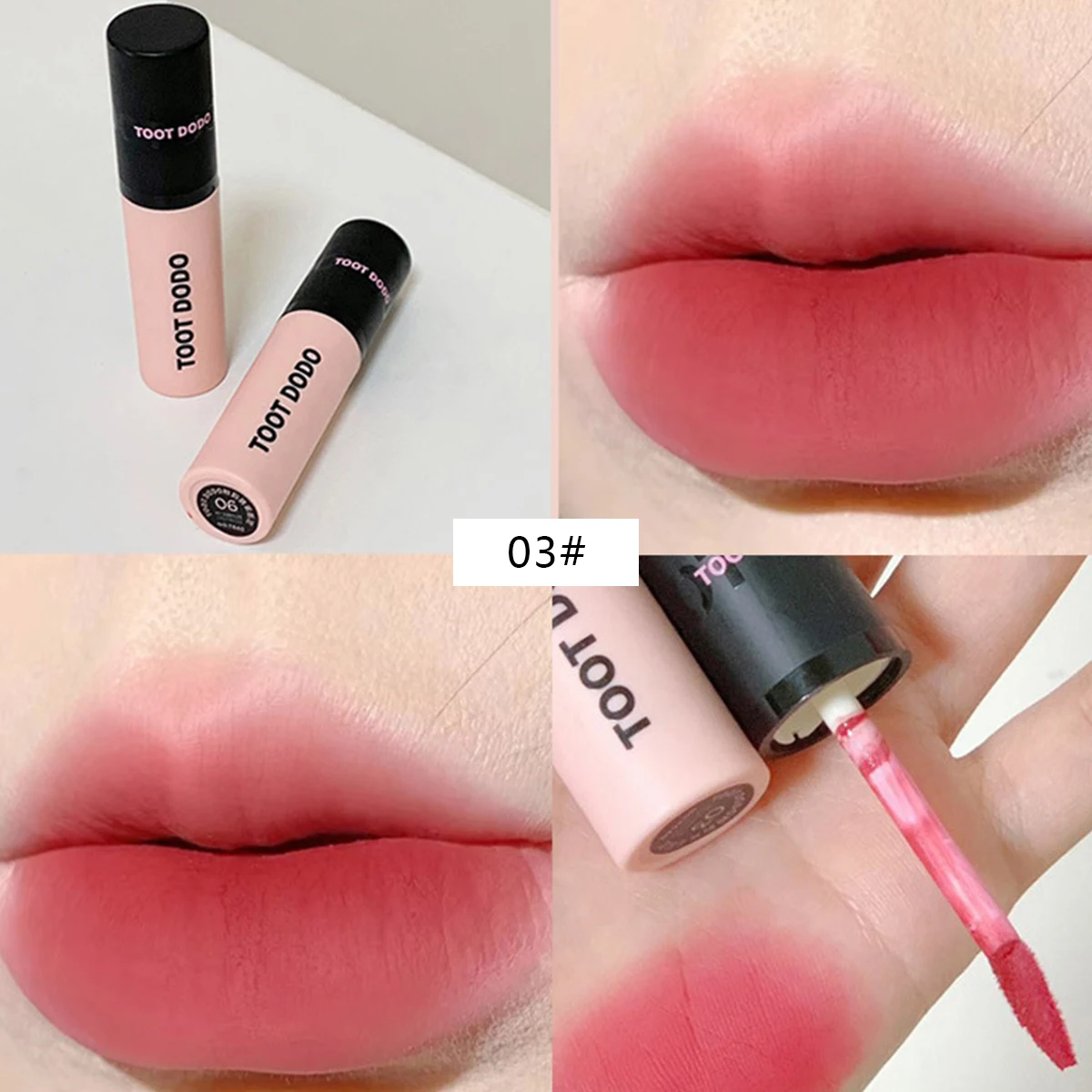 Pink Mist Lip Cream Mud Daily Matte Lip Glaze Makeup Velvet Lip Gloss Clay Nude Peach Lipstick Mousse