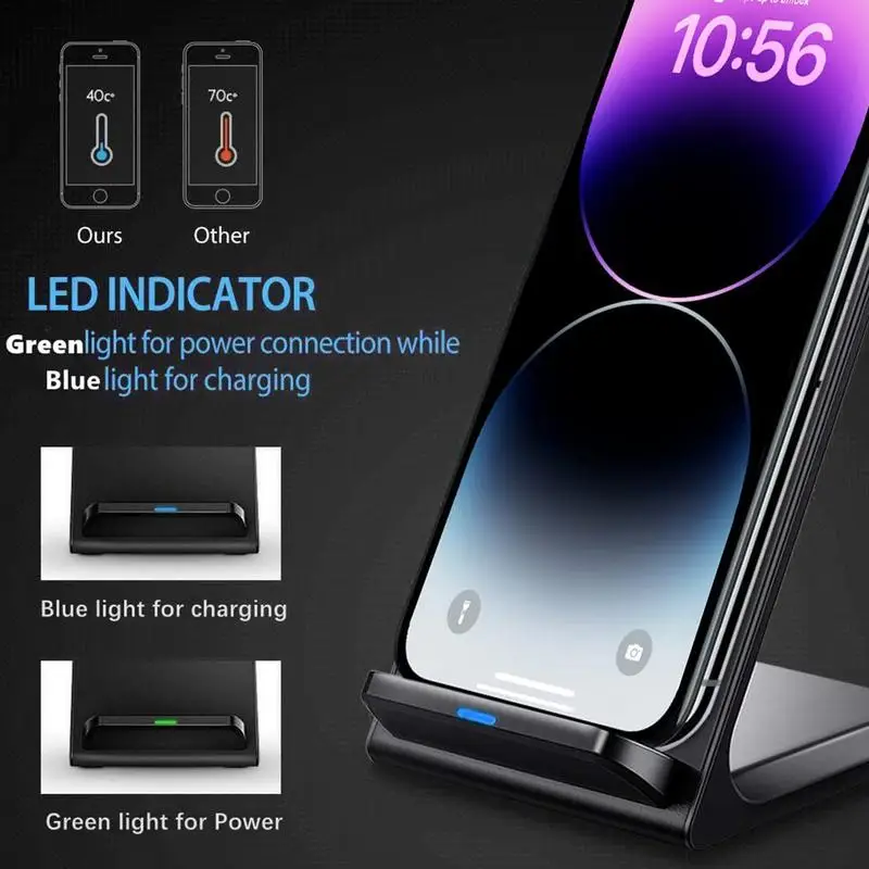 Wireless Charging Phone Holder Cell Phone Stand Phone Desk Stand Holder Foldable Wireless Charger 15w Portable Fast Wireless - Image 5