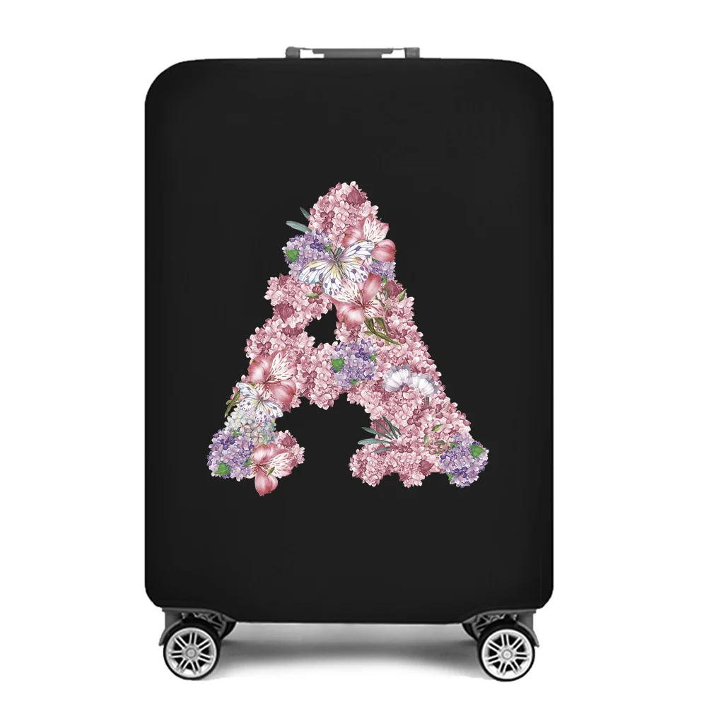 Luggage Cover Rose Flower Letter Elastic Baggage Cover Suitable for 18 To 32 Inch Suitcase Case Dust Cover Travel Accessories