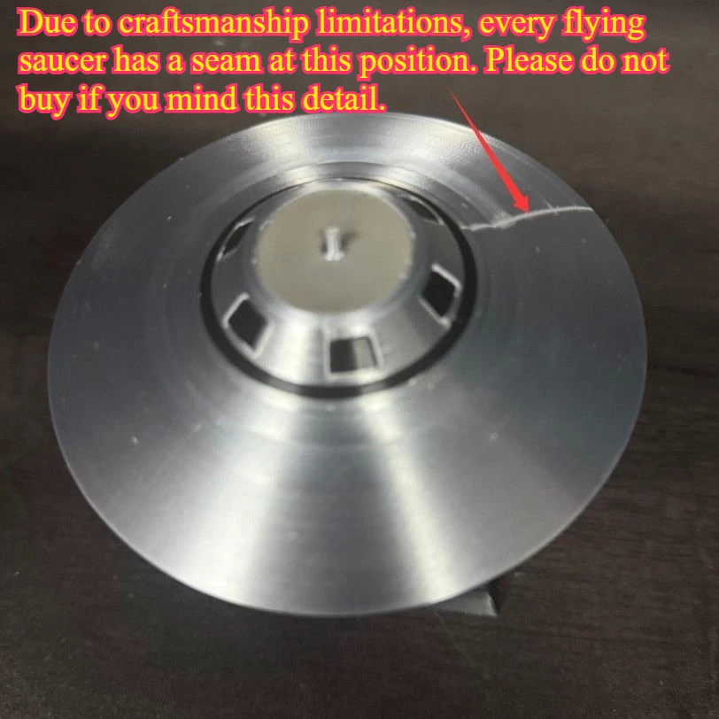 1/350 3D Printed UFO Flying Saucer Model Bob Lazar Metallic Finish Display Ornament