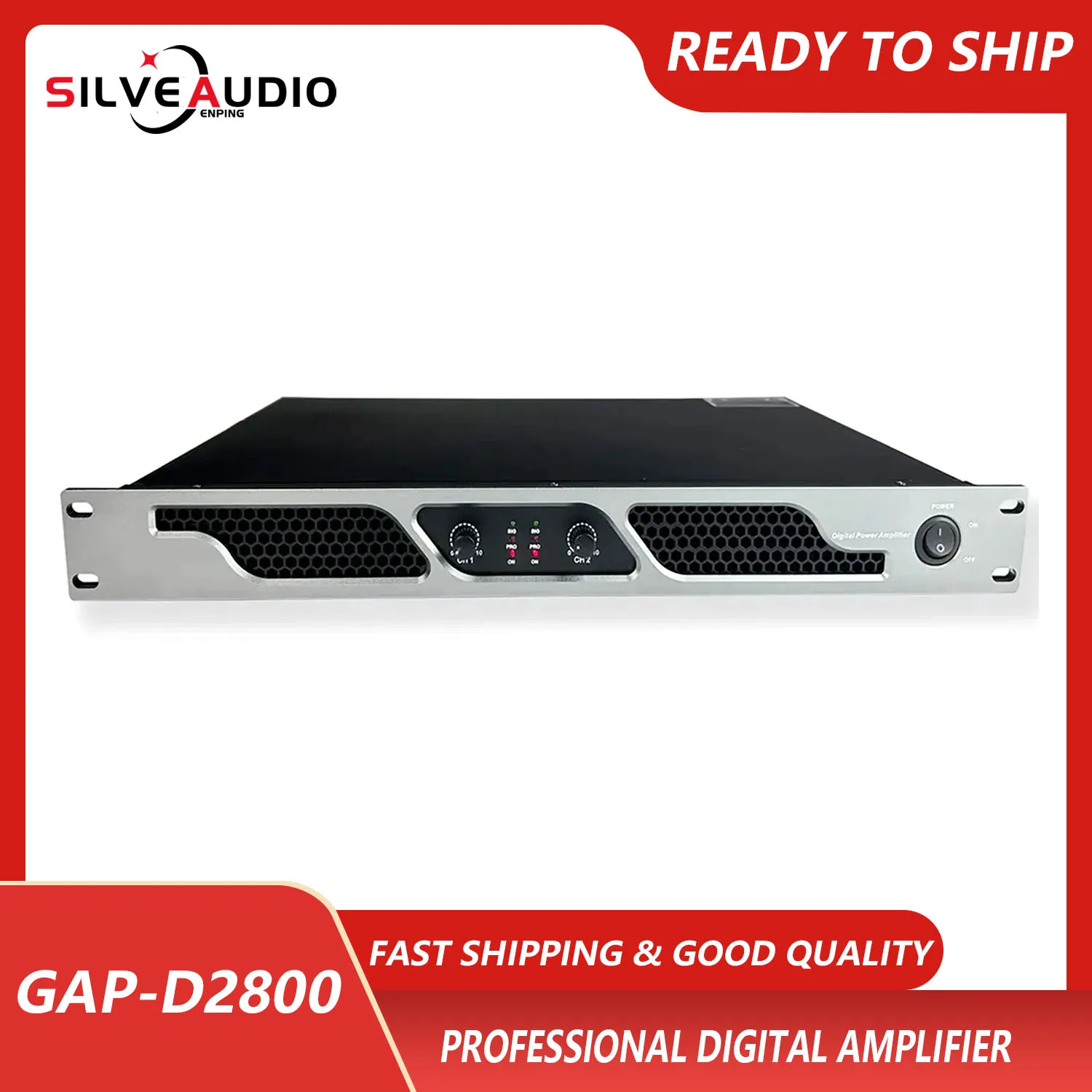 

GAP-D2800 Professional 2-channel 600W*2 DJ stage digital amplifier suitable for bar stage