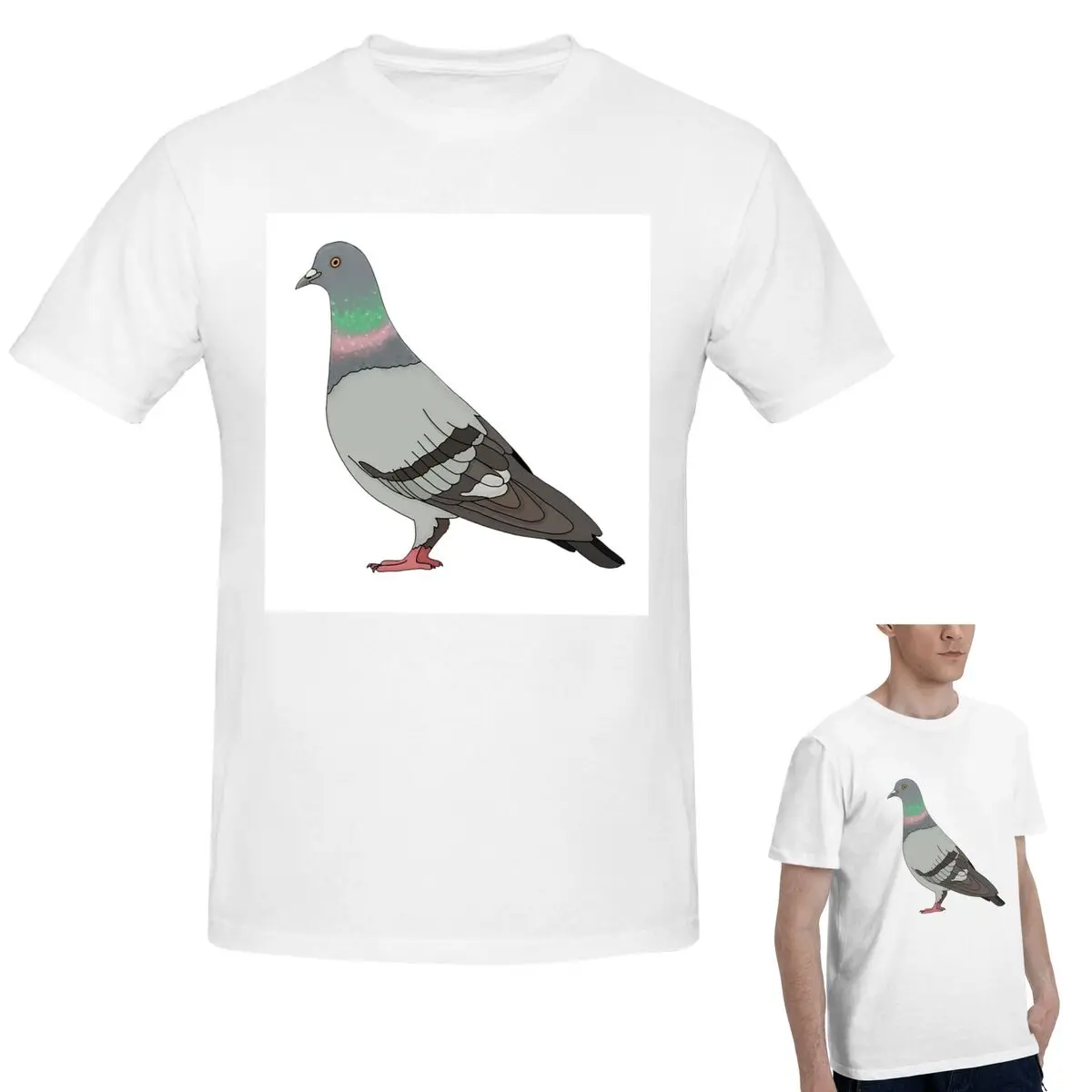 

100% Cotton Pigeon Walk 2020, Black Background T-Shirt Men's Classic Oversized T Shirt Men Round Neck Summer Shirts Tops S-6XL