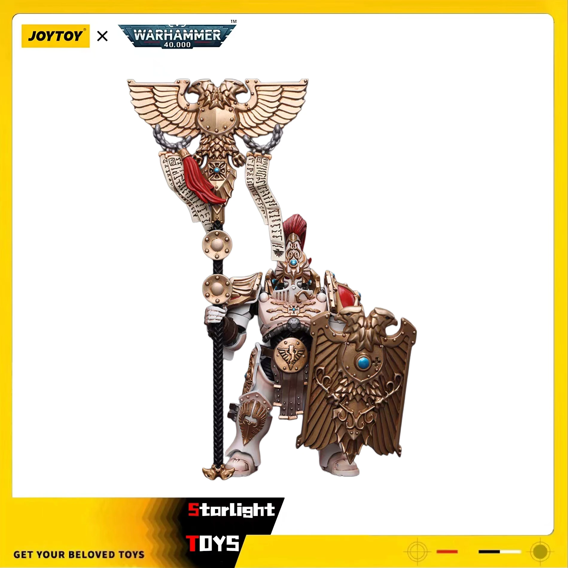 

JOYTOY 1/18 Action Figure Adeptus Custodes Solar WatchVexilus Praetor Toy Model Gift
