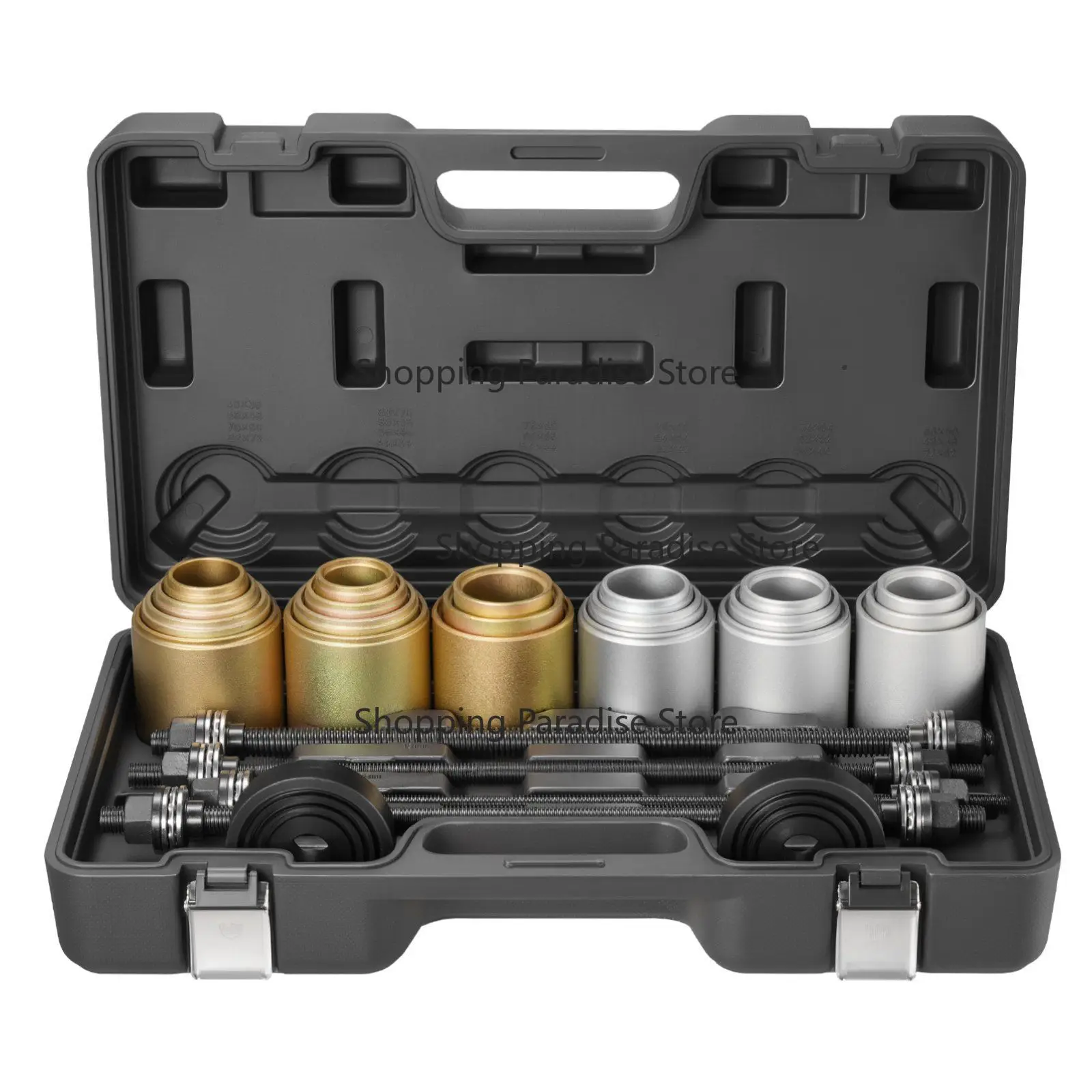 26 PCS Auto Repair Tool Kit Pull Press Sleeve Steel Bush Rem-oval Insertion Tools HGV Engines Compatible Carrying Case for