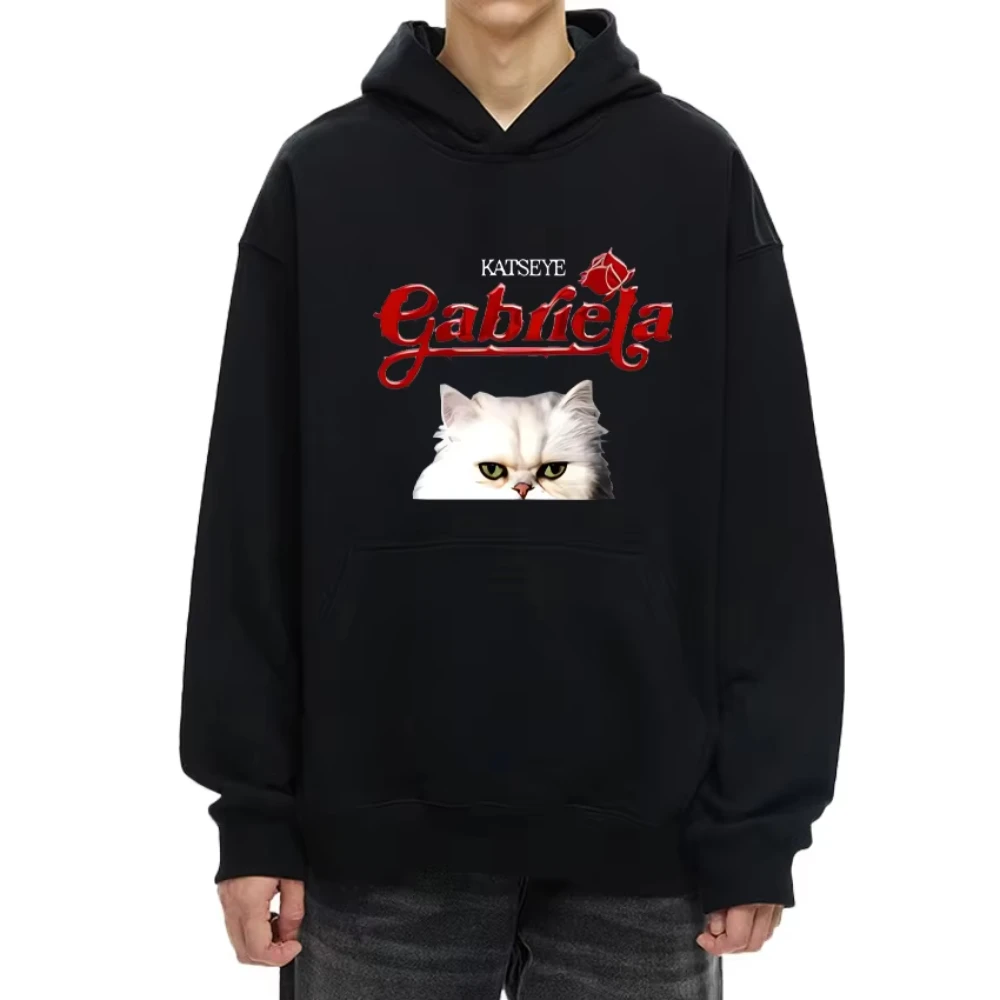 Katseye غابرييلا كات جرافيك 2025 هوديي للرجال والنساء لطيف موضة الهيب هوب ملابس الشارع الشهير Kpop الصوف ملابس طويلة الأكمام البلوفرات #1