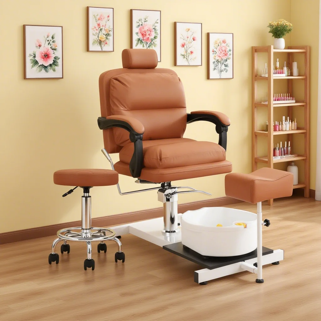 Beautiful Color Pedicure Chair for Nail Spa Salon Beauty Furniture Comfortable Use for Bedroom Outdoor Hotel