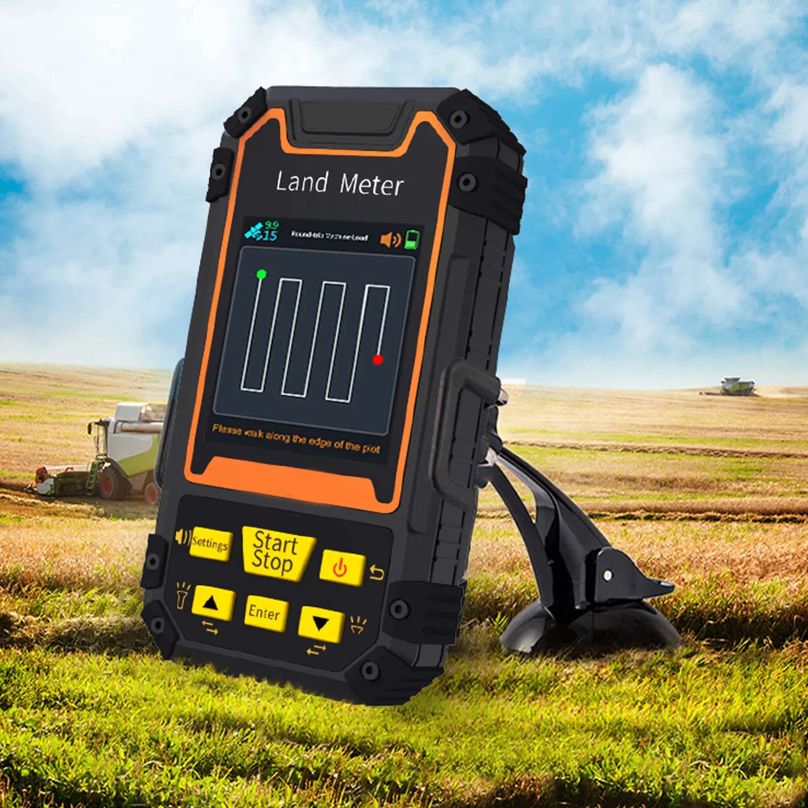 เครื่องวัดพื้นที่ดิน S4 GPS พร้อมหน้าจอสี ABS ขนาด 2.4 นิ้ว เครื่องรับสัญญาณ GNSS แบบมือถืออเนกประสงค์ สำหรับการสำรวจและวัดพื้นที่