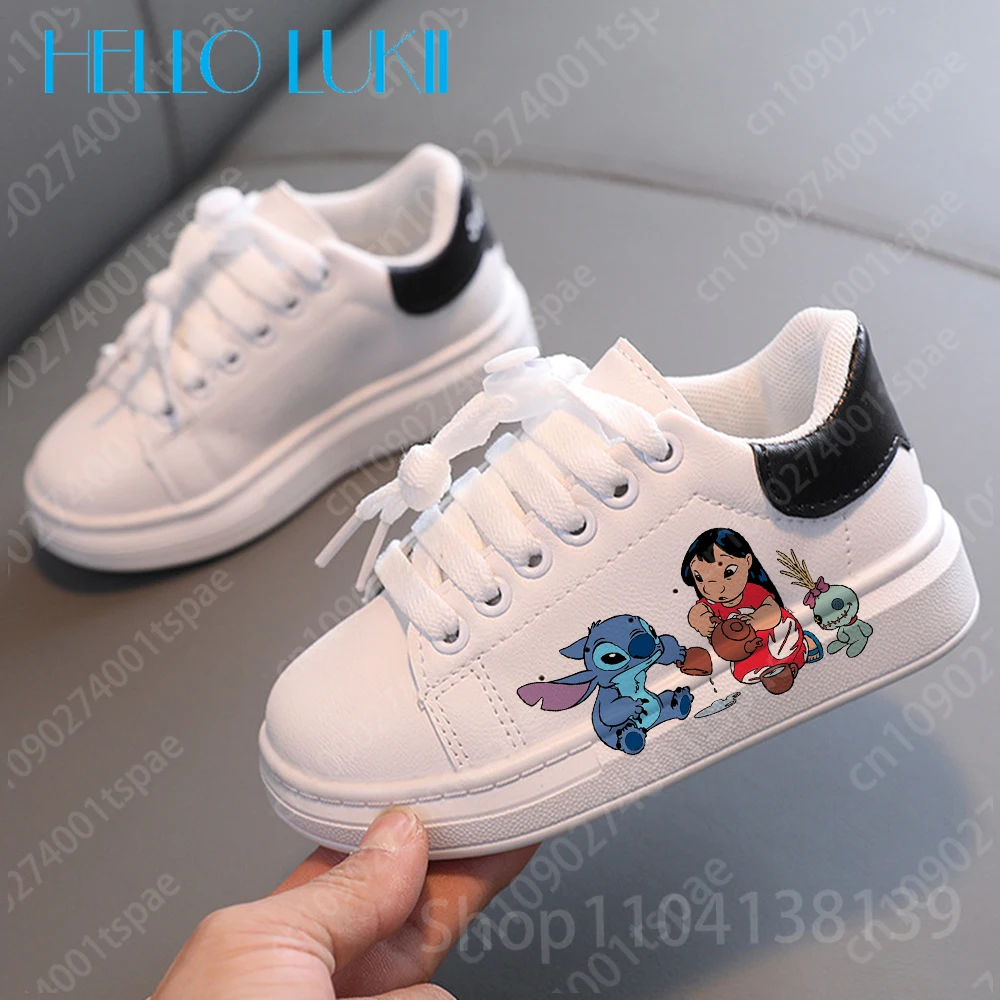 Lilo Stitch Girl boys baby Soft shoes Fashion Children Sneakers Cartoon Student Running Casual Sports Shoes Christmas Gift