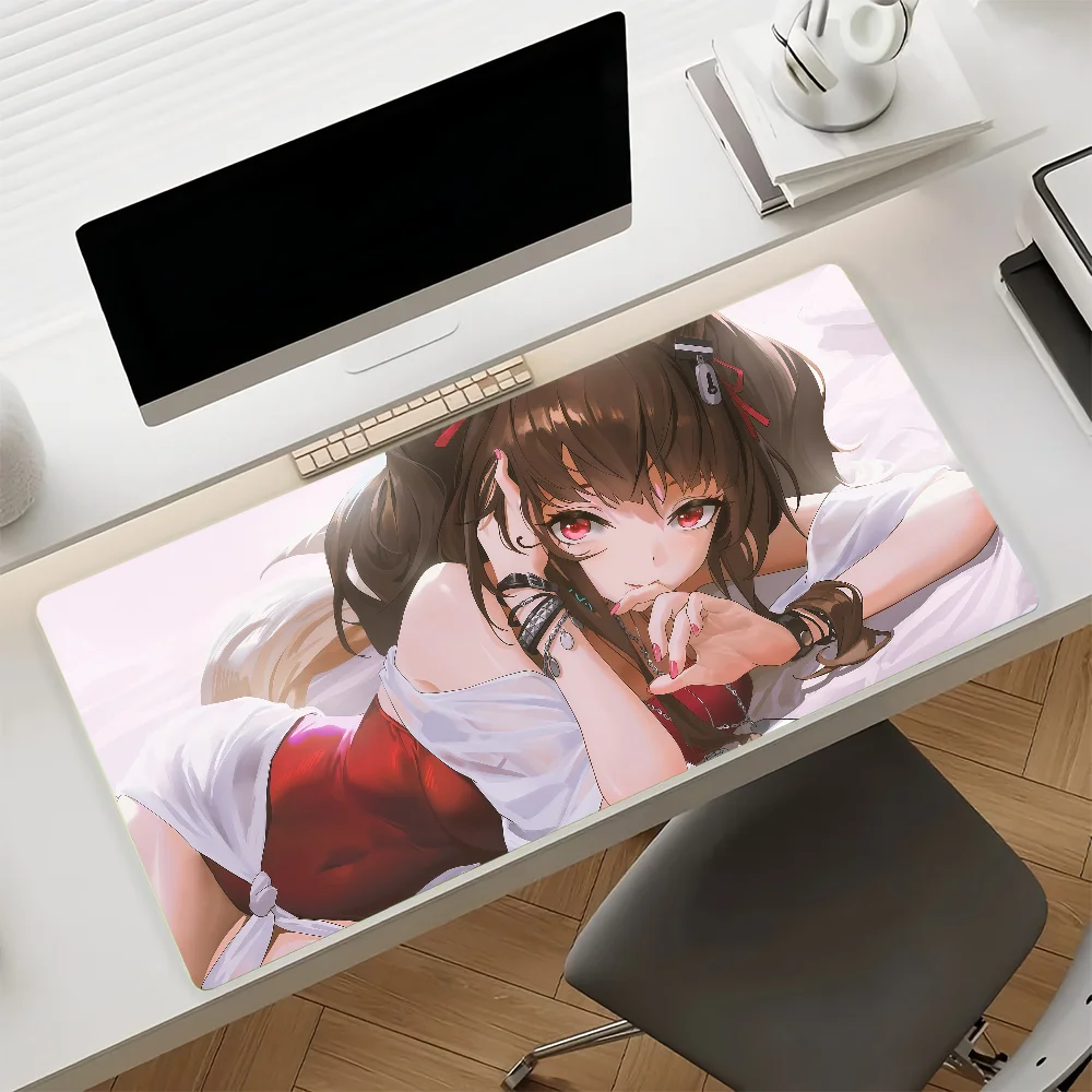 Game Arknights Endfield Gilberta Mouse Pad Anti Slip Rubber Edge Locked Thickened Laptop Gaming Desk Mat