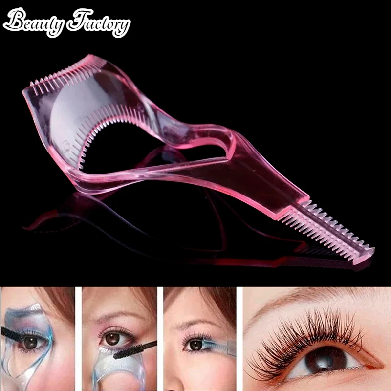 3 In 1 Makeup Mascara Shield Guard Curler Applicator Comb Guide Card Makeup Beauty Cosmetic Tool Eyelash Tools