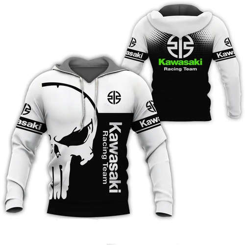 2024 primavera y otoño Kawasaki Ninja motociclismo jersey todoterreno deportes extremos aventura Sudadera con capucha Unisex
