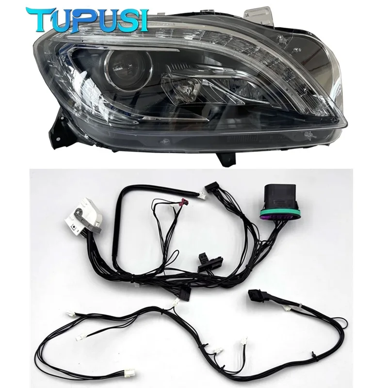 

for Mercedes-Benz ML350 ML400 ML166 Headlight Wiring Harness Internal Plug Wire Route DRL wire with or Non Night Vision 2013-15