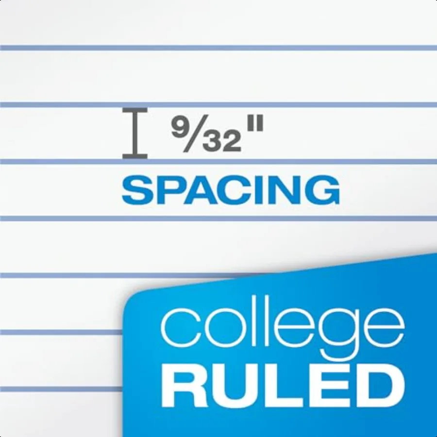 Spiral Notebooks 18 Count Bulk Pack 1 Subject College Ruled Notebooks for School 8 x 10.5 Inches 70 Sheets Assorted Colors Back