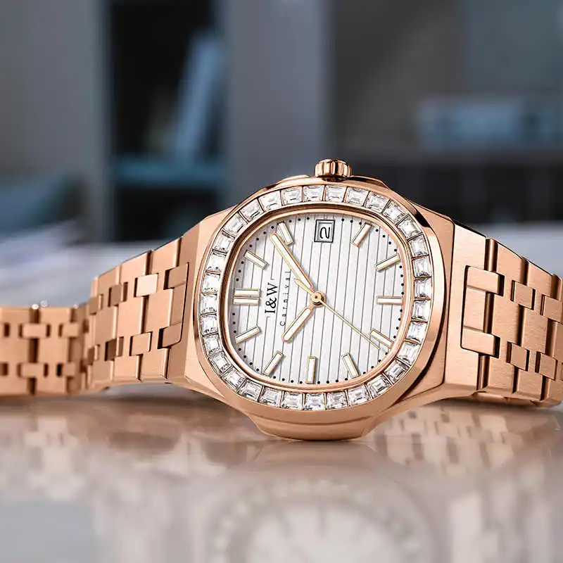 IW CARNIVAL Luxury Quartz Watches for Woman High Quality Switzerland Women's Watches Sapphire Calendar Luminous Waterproof Reloj
