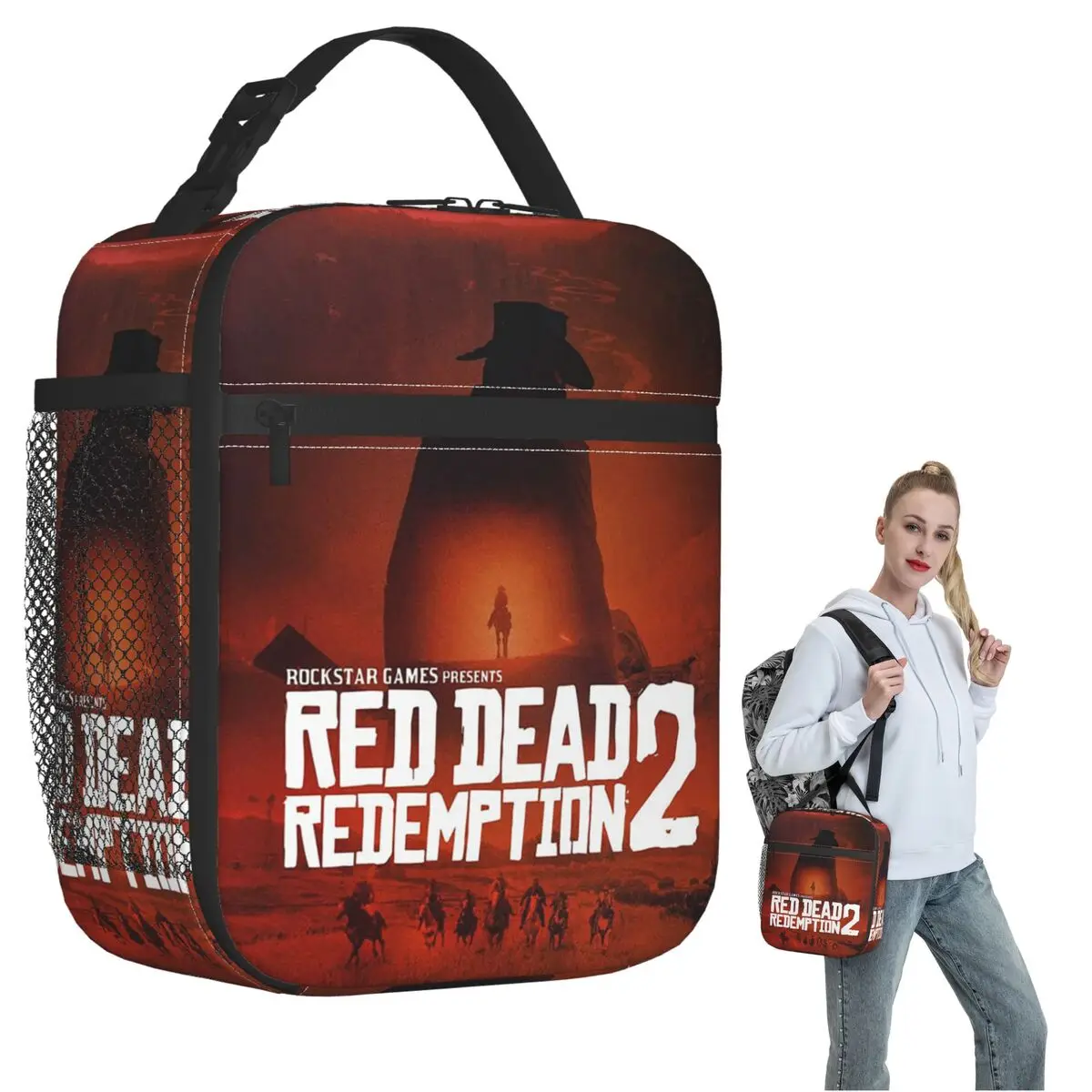 

Термосумка для обедов Red Dead Redemption для женщин и детей, герметичные контейнеры для еды, термосумка-тоут для обедов