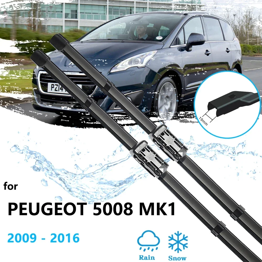 For Peugeot 5008 MK1 Part 2009~2016 28 28 Car Accessories Rubber Strip Refill Front Wiper Blades Windshield Windscreen Window