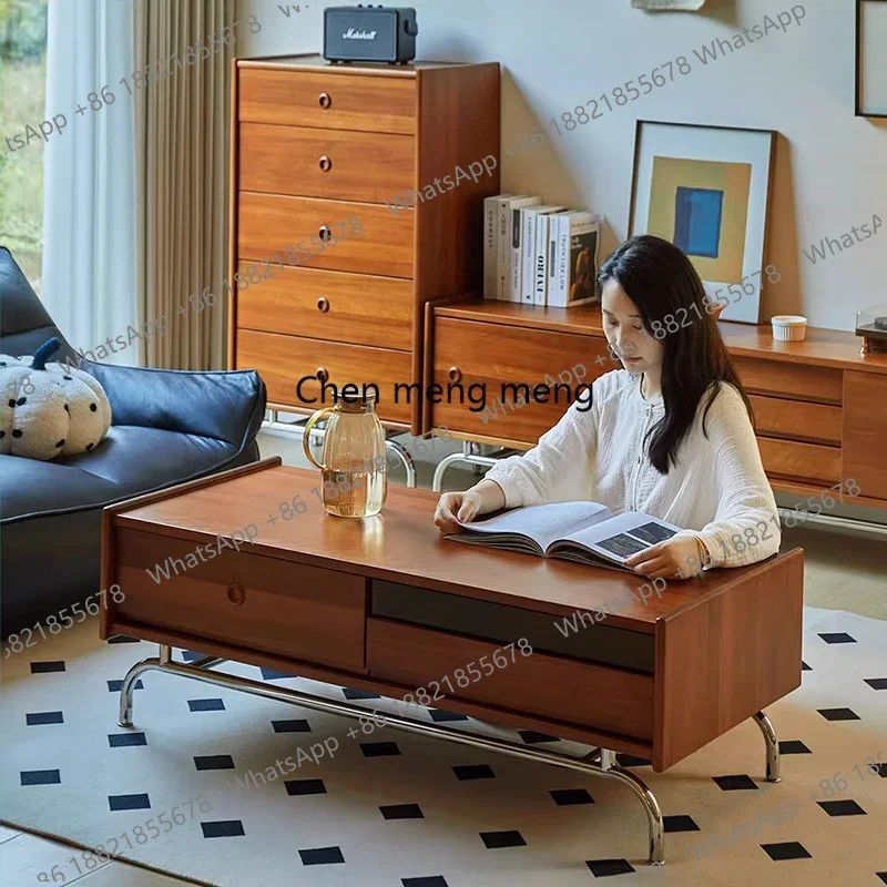 Wood Antique Coffee Table Transform Books Drawers Storage Side Table Unique Italian Center Mesa Auxiliar Entrance Hall Furniture