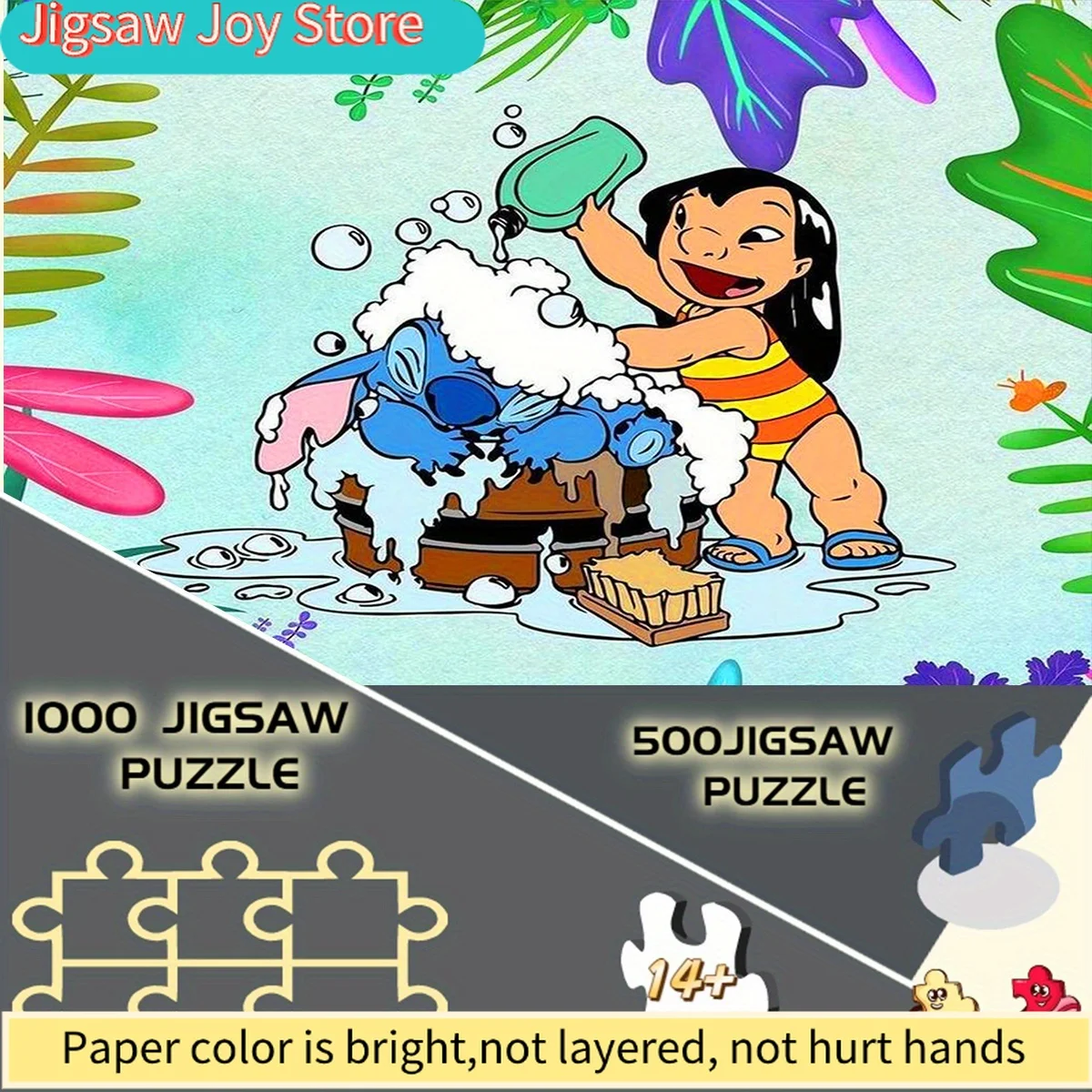 

Пазл-конструктор Disney/Disney, DIY Stitch: веселое время в ванной – интерактивный пазл «Счастливый помощник» для домашнего отдыха, детские развивающие головоломки, часть