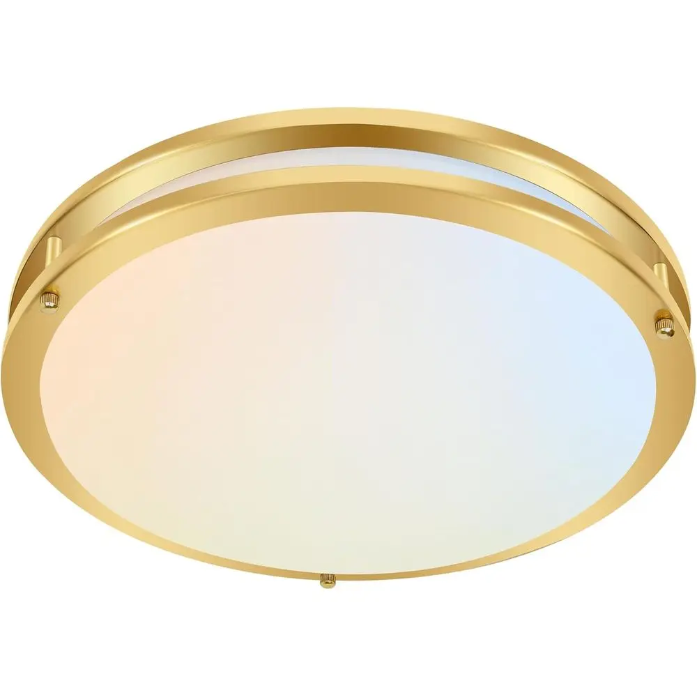 

16 Inch Adjustable LED Ceiling Fixture, Gold, 36W, 2200 Lumens, 120° Beam Angle, CRI80, Suitable for Living Spaces and Offices