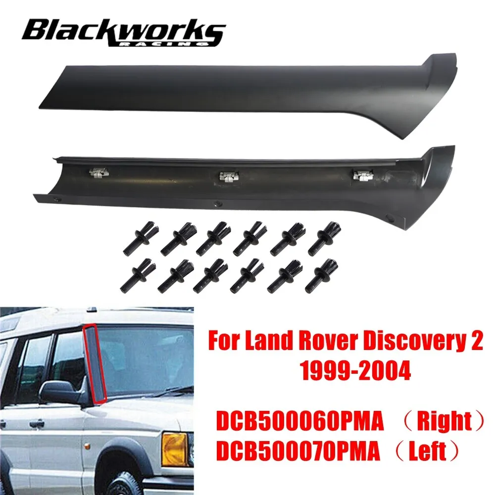 1 para przednia szyba zewnętrzna listwa słupkowa prawa i lewa strona DCB500060PMA DCB500070PMA dla Land Rover Discovery 2 1999-2004